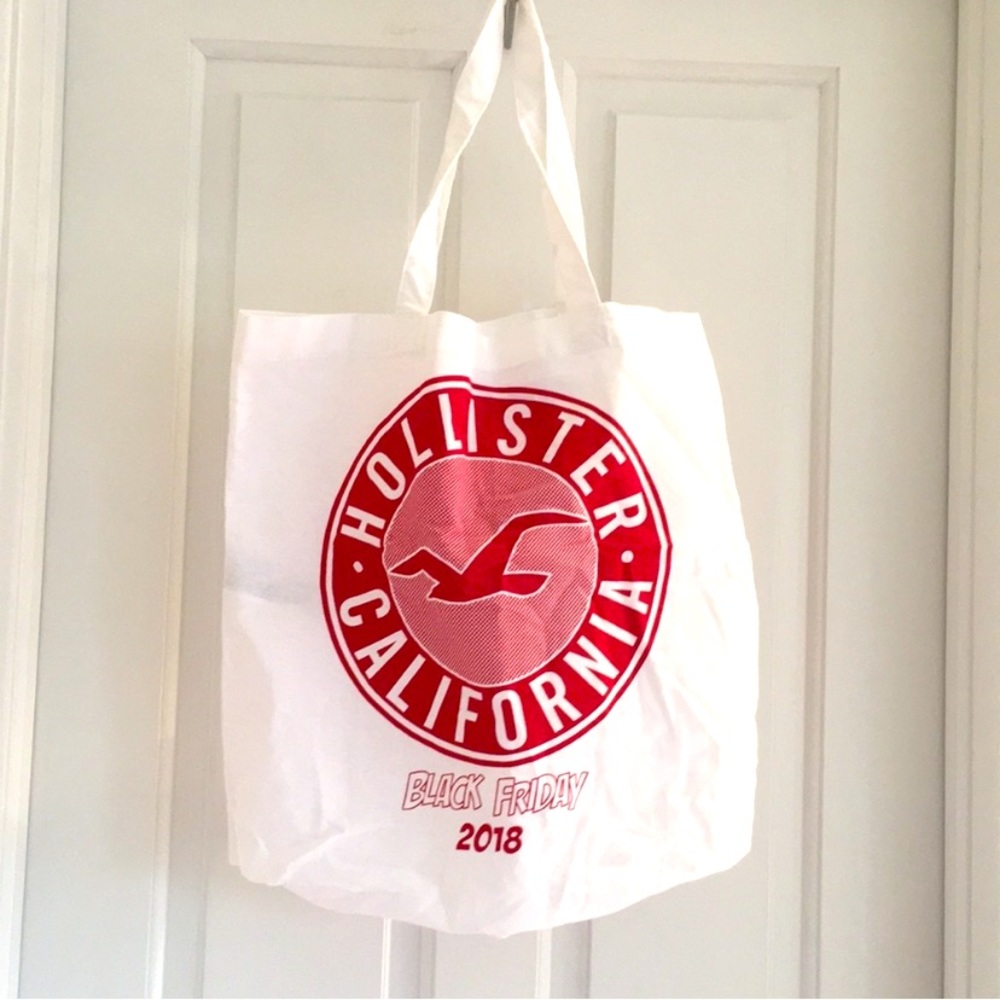 Hollister California Canvas Tote All Beach Grocery Bag NWT Free w/ $35 Purchase